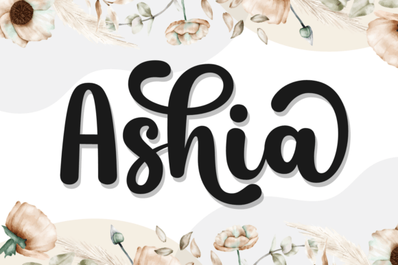 Ashia: A Bold Script Font for Playful Branding