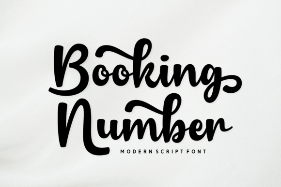Booking Number: A Bold Script Font for Modern Web Design