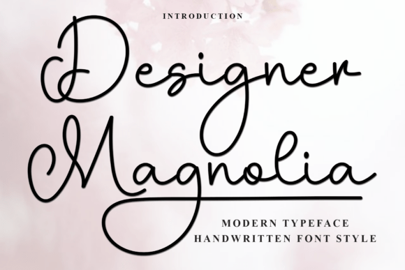 Designer Magnolia: An Elegant Script Font for Branding