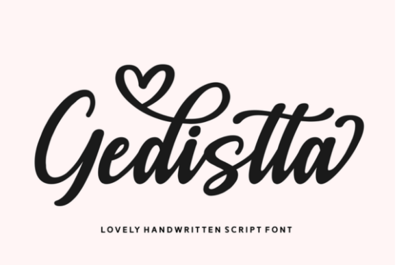 Gedistta: A Script Handwritten Font for Digital Branding