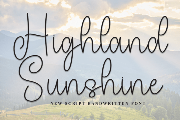 Highland Sunshine: A Modern Script Font for Elegant Editorial Design