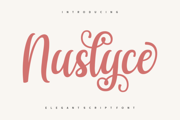 Nuslyce: A Modern Script Typeface for Editorial Design