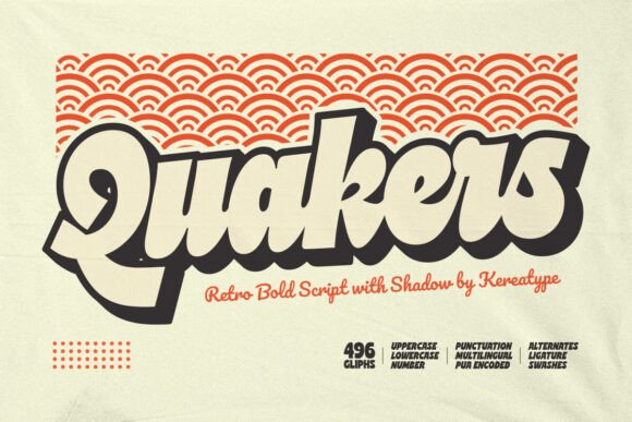 Quakers: A Retro Bold Script Typeface for Editorial Impact
