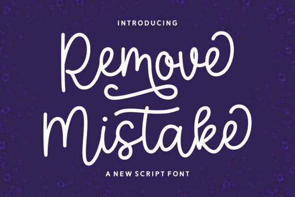 Remove Mistake: A Playful Script Font for Modern Web Design
