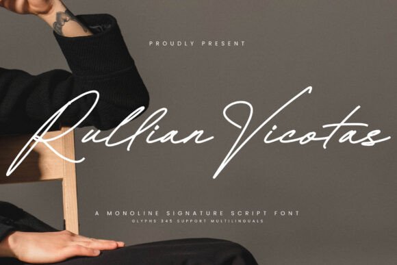 Rullian Vicotas: A Monoline Script Font for Editorial Design