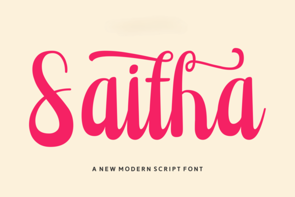 Saitha: The Bold Script Font for Modern Branding