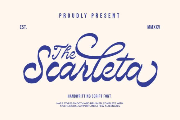The Scarleta: A Bold Script Font for Elegant Branding